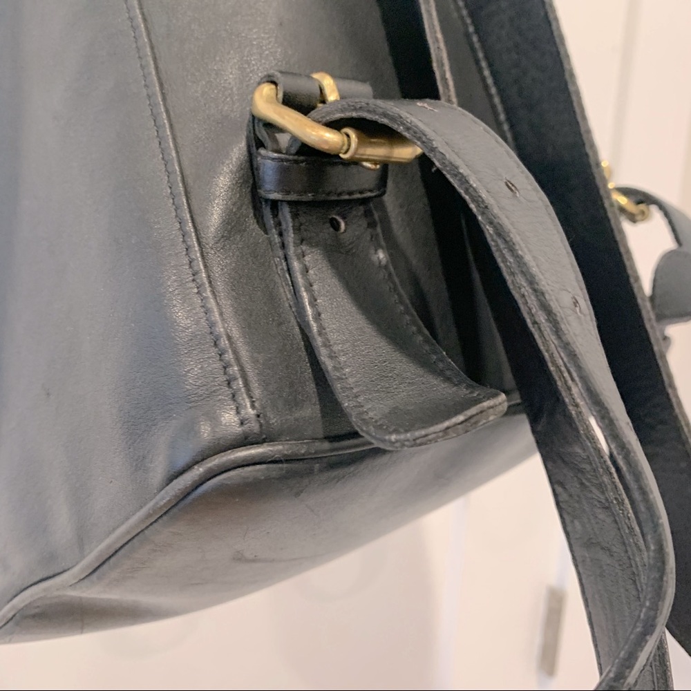 Vintage Coach XL Leather Backpack - Black - Picture 9 of 15